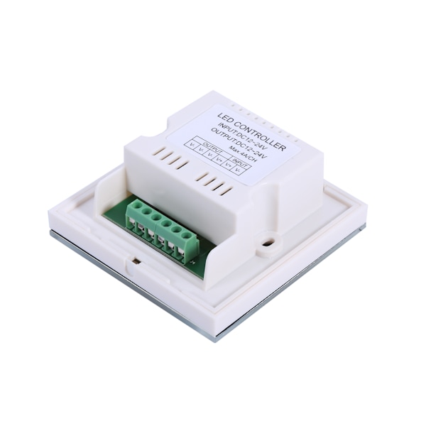 Enfärgad pekskärmsdimmer väggströmbrytare styrenhet LED-ljusremsa DC 12V-24V vit