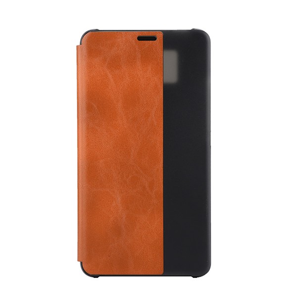 Til HUAWEI Mate 10 Mobiltelefon Etui Intelligent Sleep Beskyttende Cover(Brun)