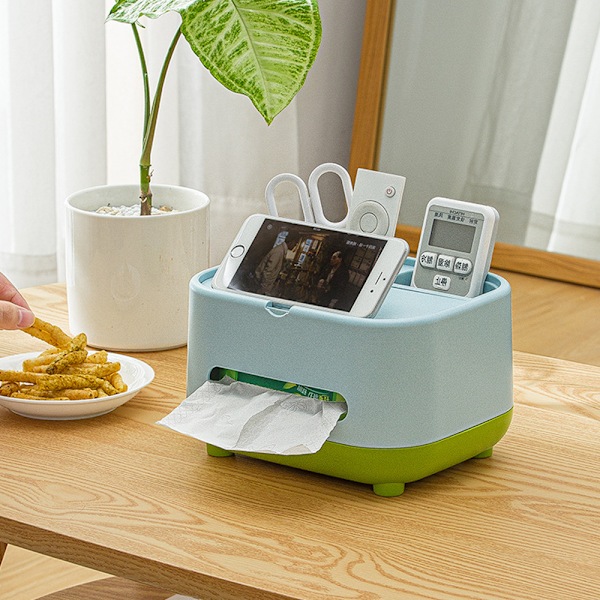 Radio Tissue boxs ,Art Tissue Box ,Multifunktionell ansiktsvävnadslåda Skrivbordsdekoration för badrum Toalettbord Sovrum Byråer Kök