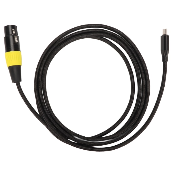 XLR til USB C-kabel Fleksibel Type C hann til XLR hunn ledningskontakt adapter for PC-telefon-nettbrett