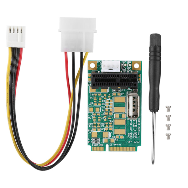 Mini PCI-E till PCI Express 1X-kortplatsadapter Riser-kort Test PCI-E 4X/8X/16X