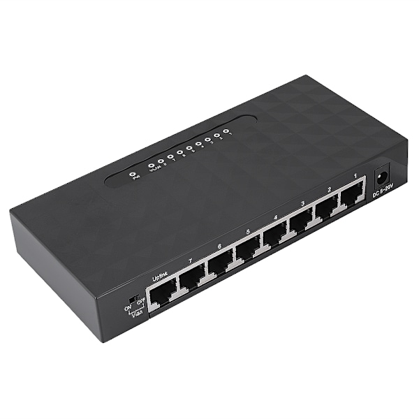 8-portars 10/100/1000 Mbps Gigabit Ethernet-switchar RJ45 Smart Network Switch EU-kontakt