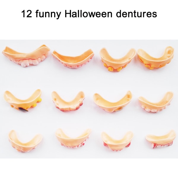 10/12 stykker Gnarly tænder Gag tænder