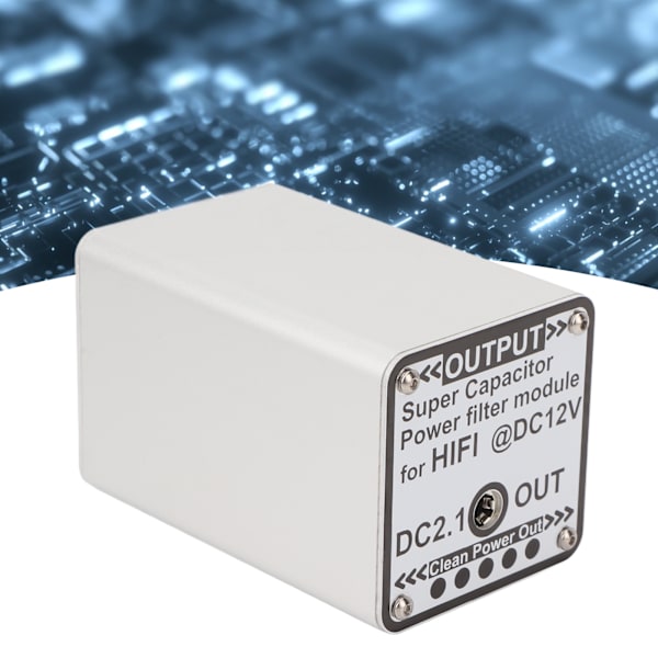Filtermodul DC12V Common Mode Rejection DC 2.1 Ingång Utgång Spänningsindikation Filtrering Strömmodul för Raspberry Pi