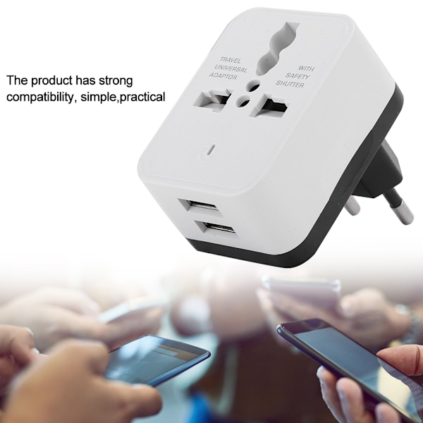 5V1A Strömadapter Mobiltelefon Laddare EU-kontakt 110-250V med Hög Kompatibilitet EU-kontakt