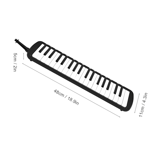 Melodica 37 kosketinta näppäimistö tuuli soitin aloittelijoille ammattimainen koulutus musta