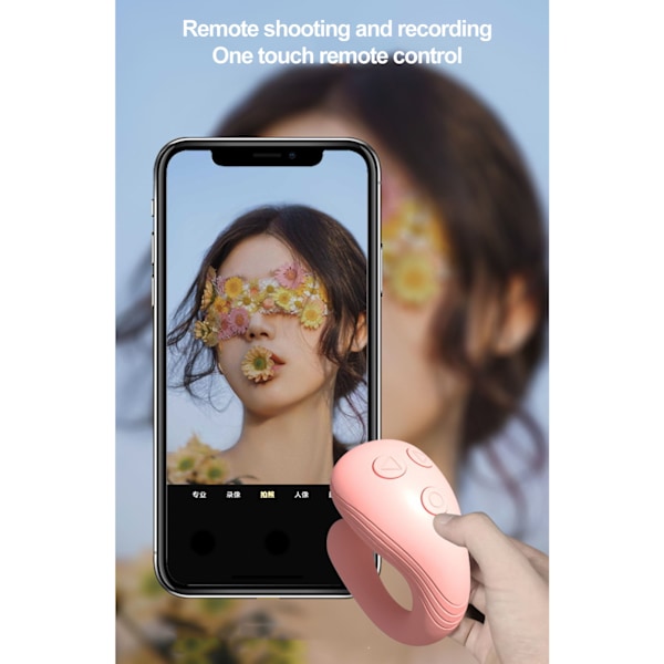 Bluetooth 5.3 Fjernkontroll Stabil Tilkobling App Sidevender for Tik Tok Mobiltelefon Kamera