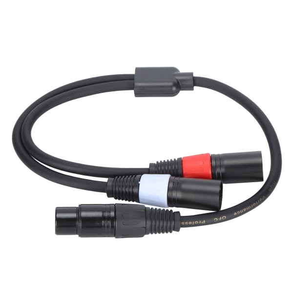 JORINDO 5‑Pin XLR Female to Double 3‑Pin XLR Male Cable Y Splitter Audio Adapter Cable 0.5 m