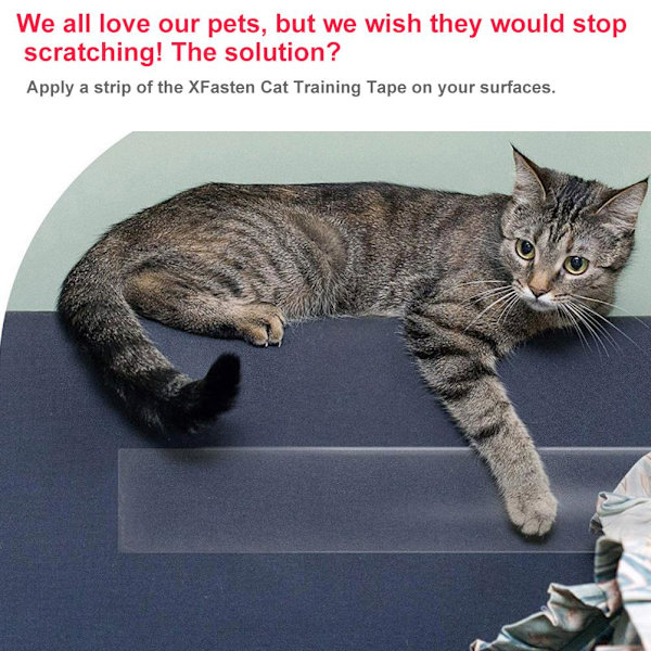 Anti Scratch Tejp för Katter AntiCat Scratch Soffa Skydd Dekaler Katt Scratch Post för Dörrar Trappor Bilbarnstolar