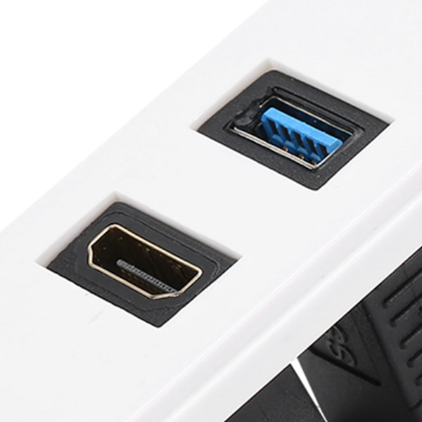 HDMI USB3.0 Två i ett Integrerad Multimedia Väggpanel Ljud Video Uttag