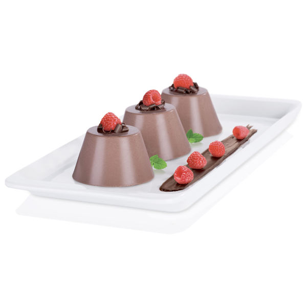 Panna cotta-former med lokk, sett med 4