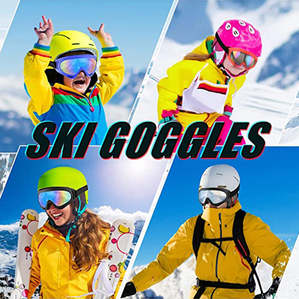 UV-skydd Skidglasögon, Dammtäta Skidglasögon Med Dubbla Lager Revo-beläggning, Anti-Snöblindhet, Bra Ljusgenomsläpp För Extremsport,