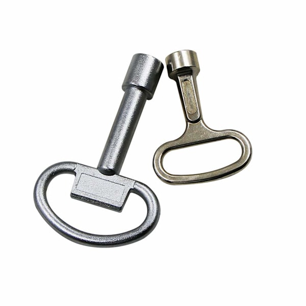 Triangelnyckel med silverfinish, elskåpsnyckel i zinklegering, slitstark pulverlackerad yta för lång livslängd, portabel för enkel användning