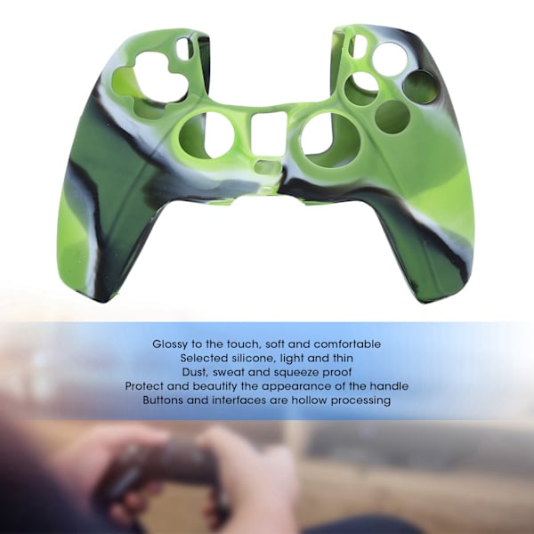 2 stk. Gamepad beskyttende deksel kamuflasje silikon deksel for PS5 spillkontroller