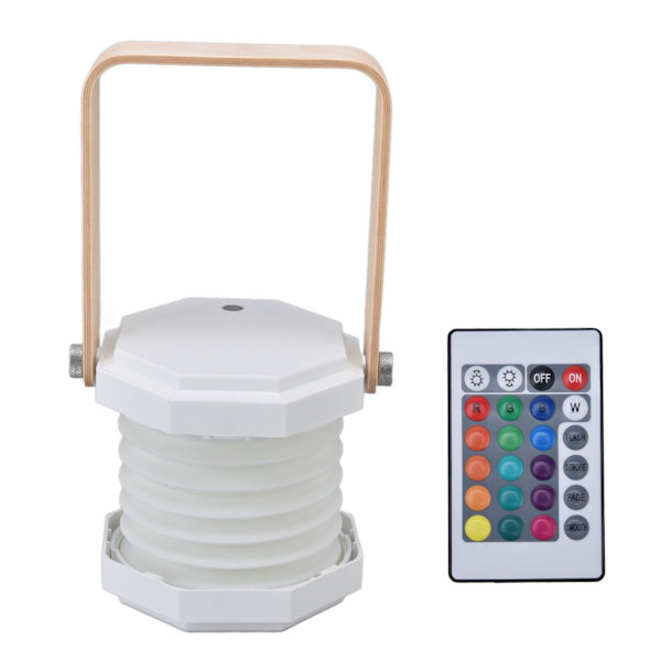 LED-lykta lampa touch switch LED-chip 18 färger RGB 4 lägen Bri