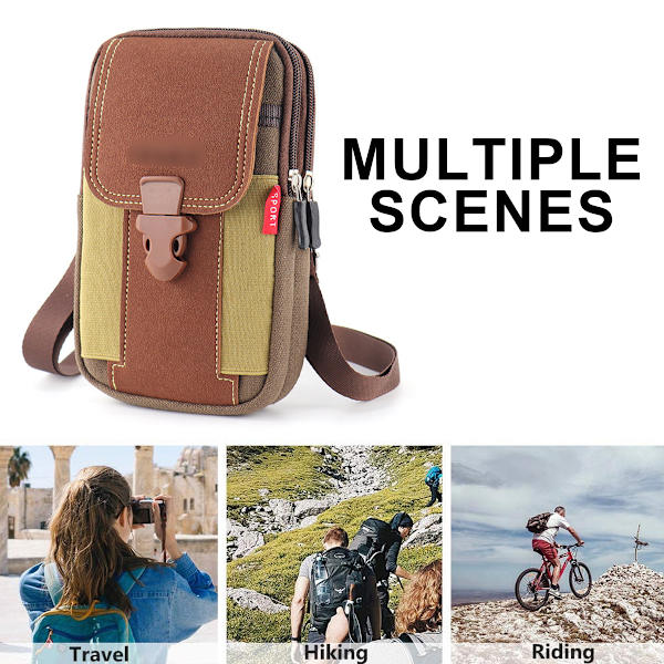 kangaspuhelimen laukku vyöllä pystysuora puhelimen suojus miesten crossbody-laukku