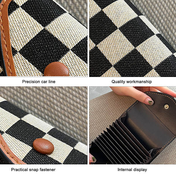 Naisten tyttöjen lompakko Söpö kolminkertainen lompakko PU nahkainen lompakko Slim Short Wallet Cash Card Holder Bag