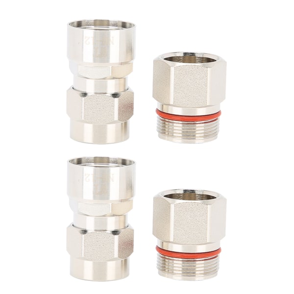 2 stk. N-han stik RF koaksialadapter N-type stik kabelantenneadapter til 1/2'' radio