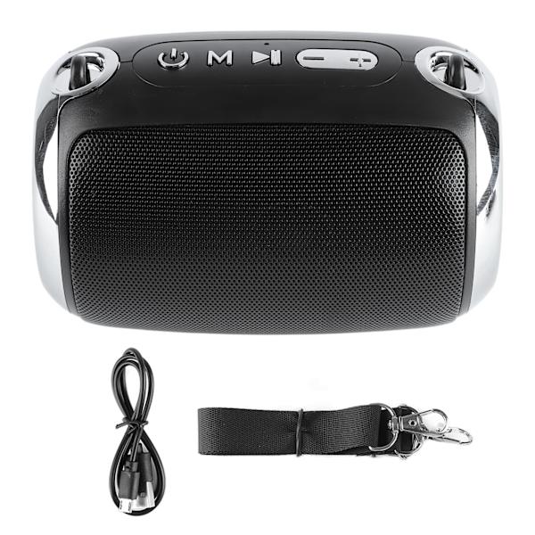 Trådløs højttaler Heavy Bass HIFI Bluetooth 5.0 støjreduktion 1200mAh højttalere med snor til musik Dazzling Black [5W Bluetooth-version]