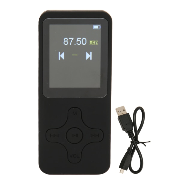 MP3-afspiller Bluetooth 5.0 Videoafspilning FM-radio Elektrisk bogoptager Vækkeur HiFi-musikafspiller med højttaler