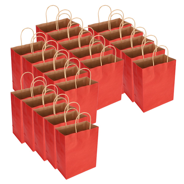 Ekovänlig bärbar kraftpapperspåse Butikskläder Förpackningspresent