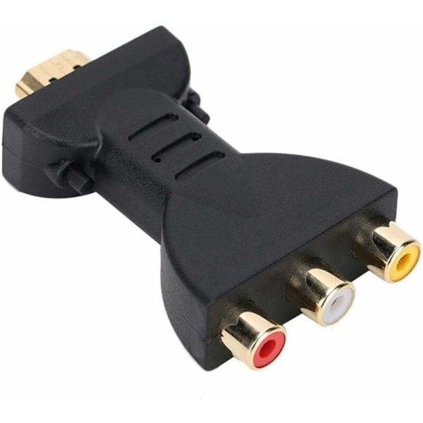 Guldpläterad Interface HDMI till RCA Adapter, Analog Signalöverföring för Hög Definition, Projektoradapter Full HD Stöd, Hemmabiosystem