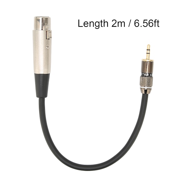 3,5 mm til XLR Mikrofonkabel DC 3,5 mm Han til XLR Hun Mikrofonforbindelseskabel 2m