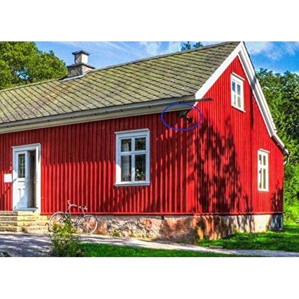 Solcellsdriven falsk övervakning, elegant modern design säkerhetskamera för inom- och utomhusbruk, enkel installation &amp; ingen kabeldragning behövs