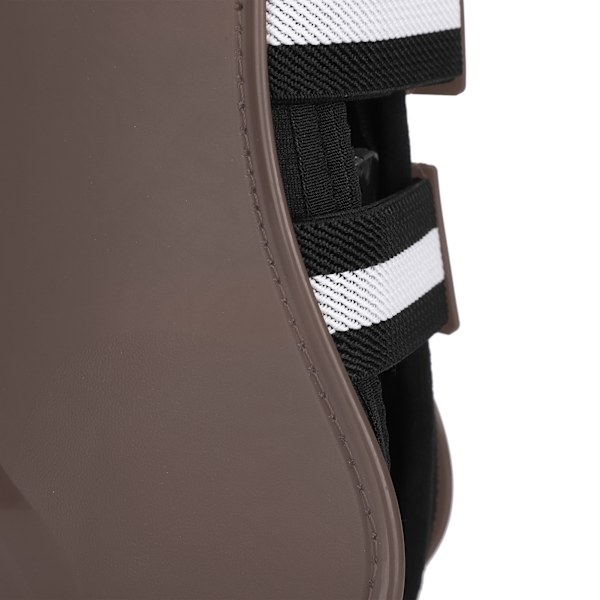 1Set PU Hästbensskydd Bensskydd Förtjockade Leggings med Mjukt Foder Utrustningbrun L