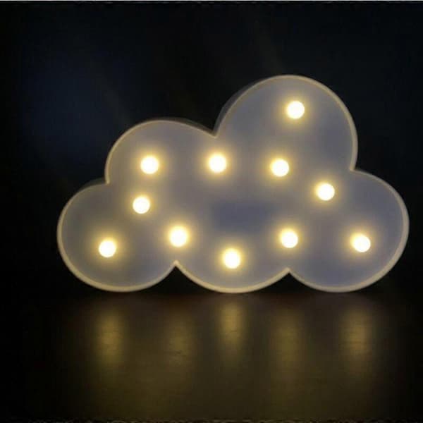 Skyformet LED Natlampe Batteridrevet