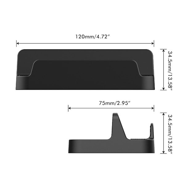 Stativfod kompatibel med Steam Deck Dock med skridsikker silikonepude kompatibel med Switch/Switch OLED/Switch Lite og smartphones