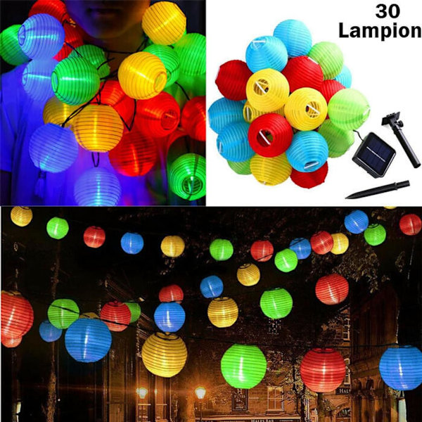 Globe Slingers Solcellsdrivna Utomhusdekorationer, Enkel Installation Hängande Nylonlyktor, Flerfärgade LED-lyktor För Uteplats Trädgård Bröllop