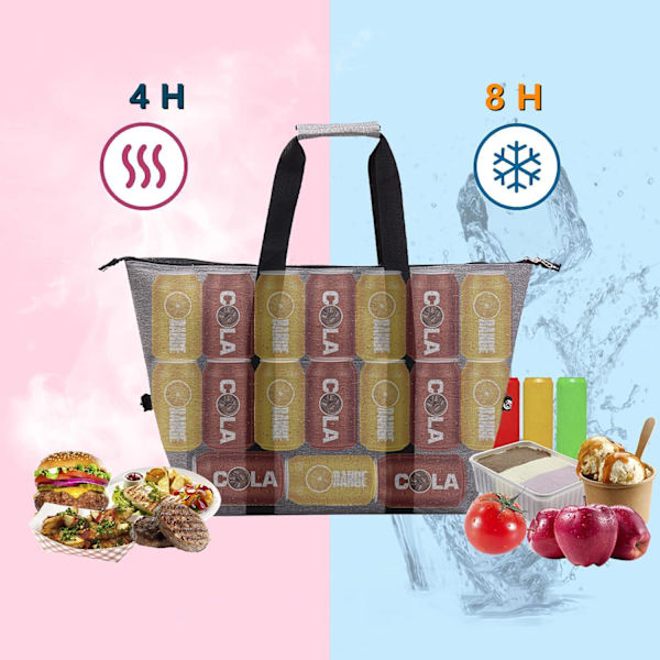 Sammenklappelig køletaske, indkøbspose, picnictaske, termopose