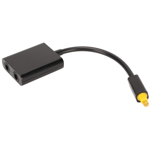 Optisk kabelsplitter 1 inn 2 ut Surround Sound Digital Optisk Fiber Lydkabel for DVD CD-spiller Datamaskin Forsterker Svart