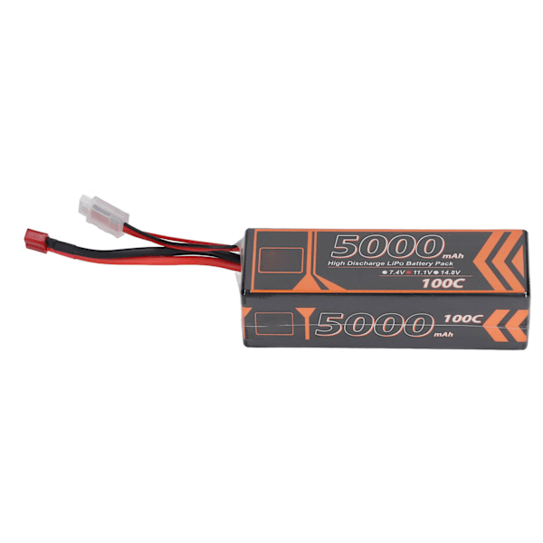 11,1V 5000mAh 100C 3S LiPo-batteri med T-formad röd kontakt, tillbehör för FPV RC Racing Car Quadcopter
