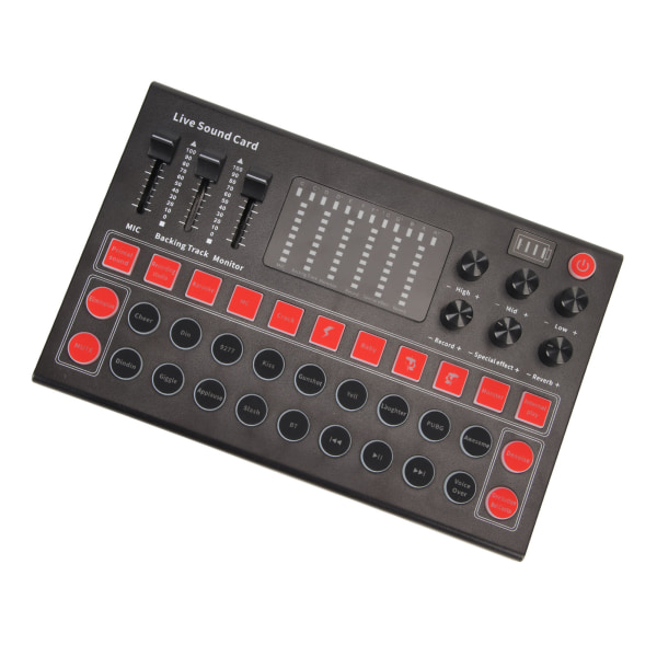 Live Sound Card 8 Sound Effects 10 Special Effects Bluetooth Noise Cancellation Treble Alto Bass Adjustable Sound Mixer