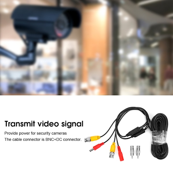 4 stk. BNC videokabel CCTV-kabel sikkerhetssystemtilbehør 10m