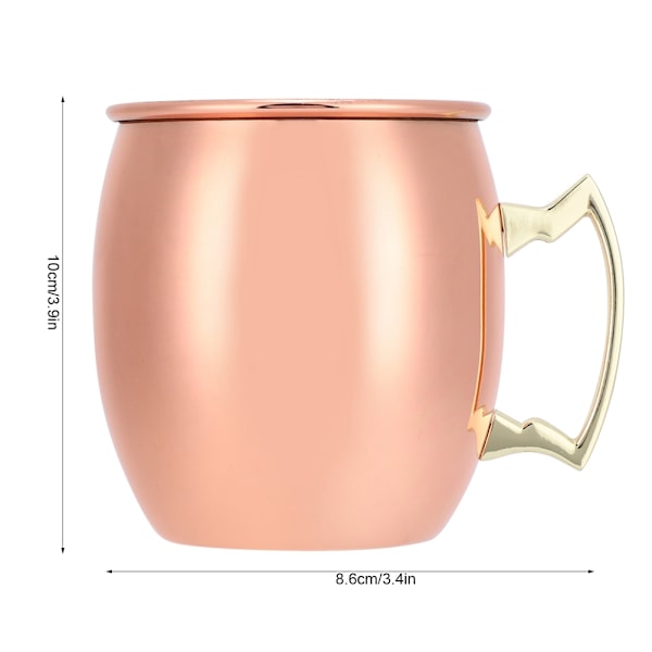 Hem Bar Tillbehör, Moscow Mule Mugg Kopparpläterad Rostfritt Stål, Spegelpolerad Finish, Kallhållning i minst 2 timmar, Stor Kapacitet för