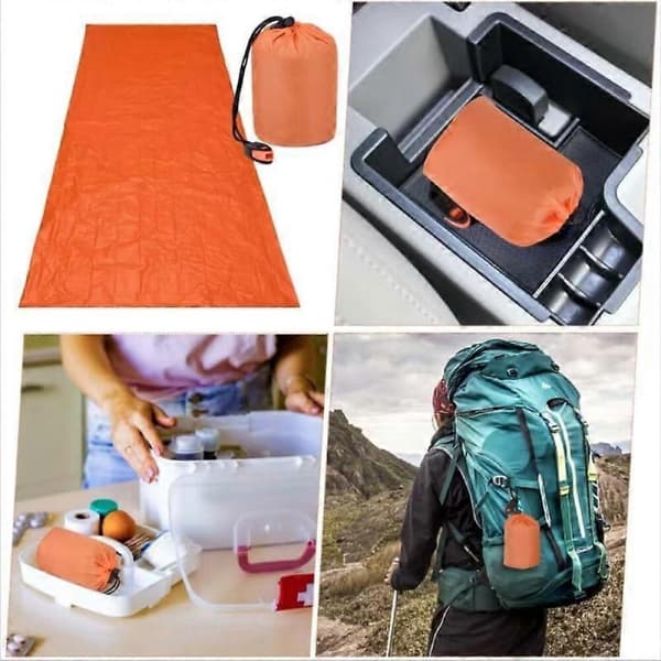 2-pack sovsäck kompatibel med utomhuscamping med nödisolering termisk