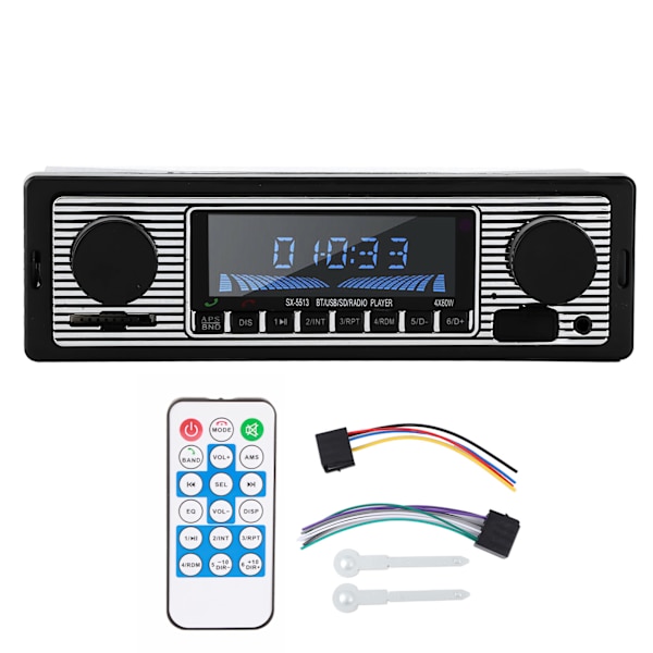 Auto Bluetooth Radio Classic Auto Stereo MP3-soitin USB-SD-AUX-FM-liitännällä (12 V)