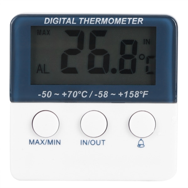 Mini inomhus- och utomhus elektronisk digital larmtermometer temperaturmonitor mätare med sond