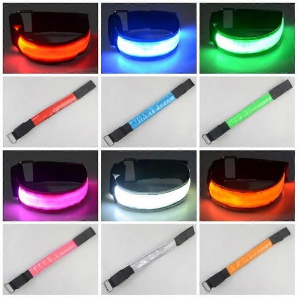 (Blå) LED-armbånd/reflekterende/refleksbånd