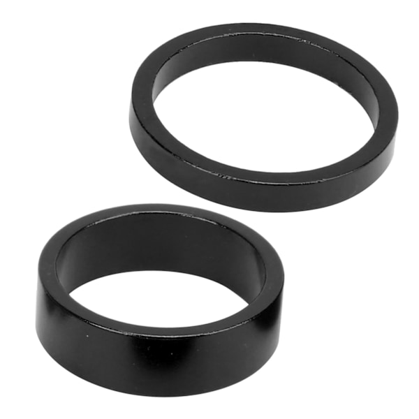 6 st Cykel Headset Spacer Aluminiumlegering Cykelstyre Stam Spacers för MountainbikeSvart