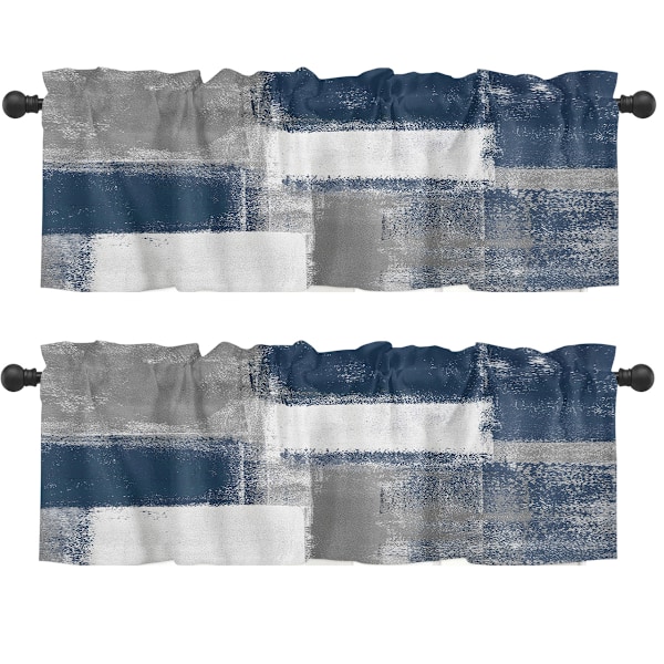 2-pack kappa fönsterbehandlingar, brun abstrakt modern konst mörkläggningsgardiner justerbara gardinkappor Style 1