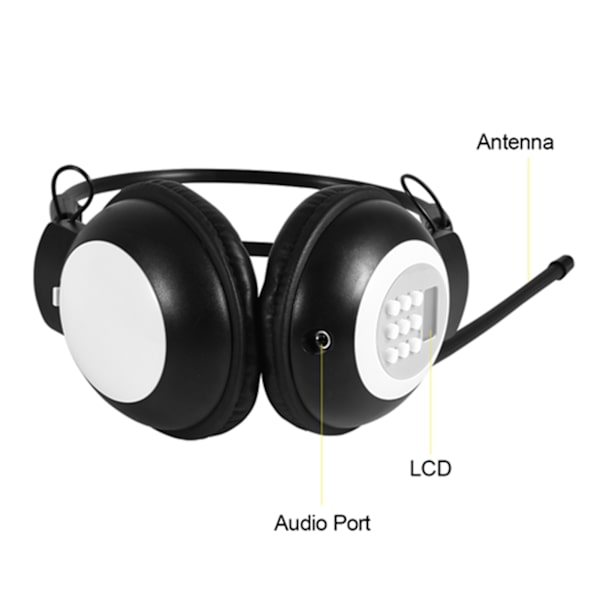 Over Ear Foldable Trådløs Kablet Hodetelefon Støydempende HiFi Hodesett FM-radio med LCD