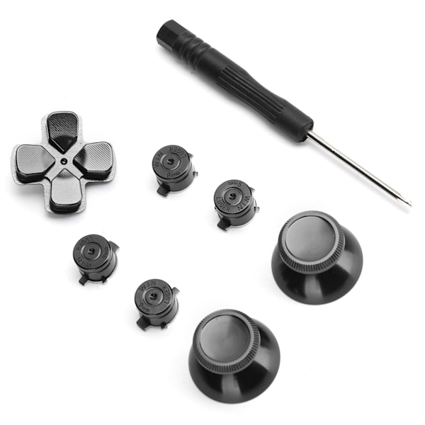 Spelkontroll Aluminiumlegering Knappar Tumstock Set Reservdelar för PS4