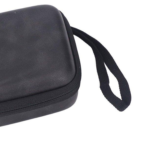 Guitar Pick Bag Set Celluloid Picks Opbevaringspose Holder Etui PU Læder til Instrument Tilbehør Sort