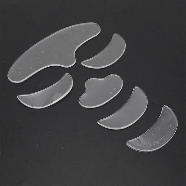 6 st Anti Wrinkle Silikon Patch Pad Hudlyft Återanvändbar Pannöga Haka Ansiktsplåster