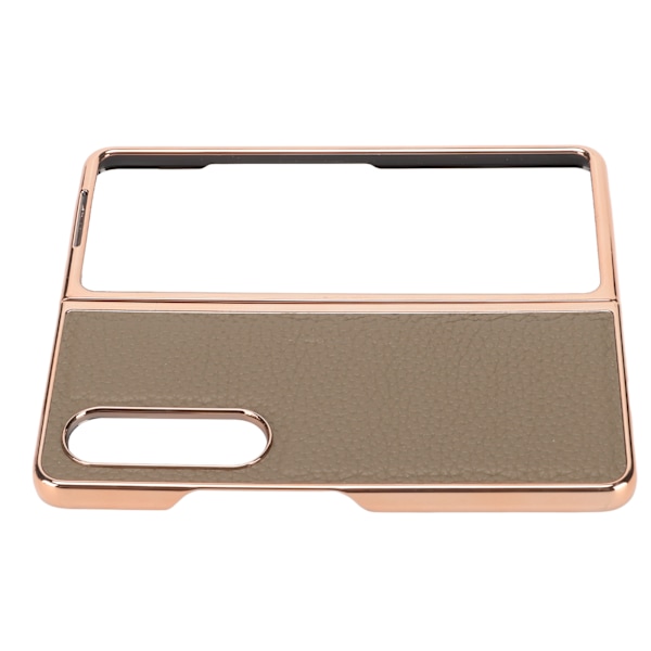 Fällbar telefonfodral för Samsung Galaxy Z Fold 4 Nano Galvaniserat läder Stjärnmönster Anti Scratch Telefonskyddsfodral Grå