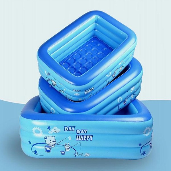 120/130cm Børnebadekar Baby Hjemmebrug Plaskebassin Oppustelig Rektangel Swimmingpool Børne Oppustelig Pool